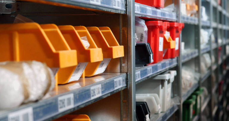 repair shop organization of spare parts ordered for repairing machines or equipment rental fleets